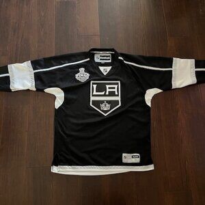 Reebok NHL LA Kings 2014 Stanley Cup Final Men Medium Black Jersey